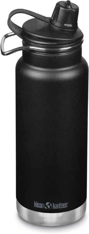 Klean Kanteen TKWide Insulated Water Bottle with Chug Cap - Portable, Stainless Steel Travel Bottle - Perfect for Sports & Outdoor Activities - Black, 32 oz