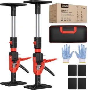 Kolvoii Cabinet Jack Support Pole 2 Pack, Adjustable Telescoping Support Rods (20–37"), Heavy Duty Third Hand Tool for Cabinet Installation, Lifting & Repair