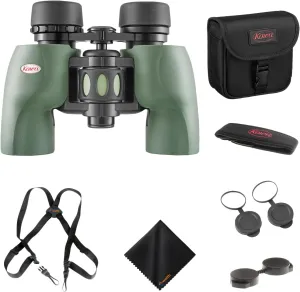 Kowa YF II 6x30mm Porro Prism Binocular | Waterproof & Fogproof Binoculars with Waith Harness Binocular Strap (Webbing Version) and Waith Cleaning Cloth (Essential Bundle Set)