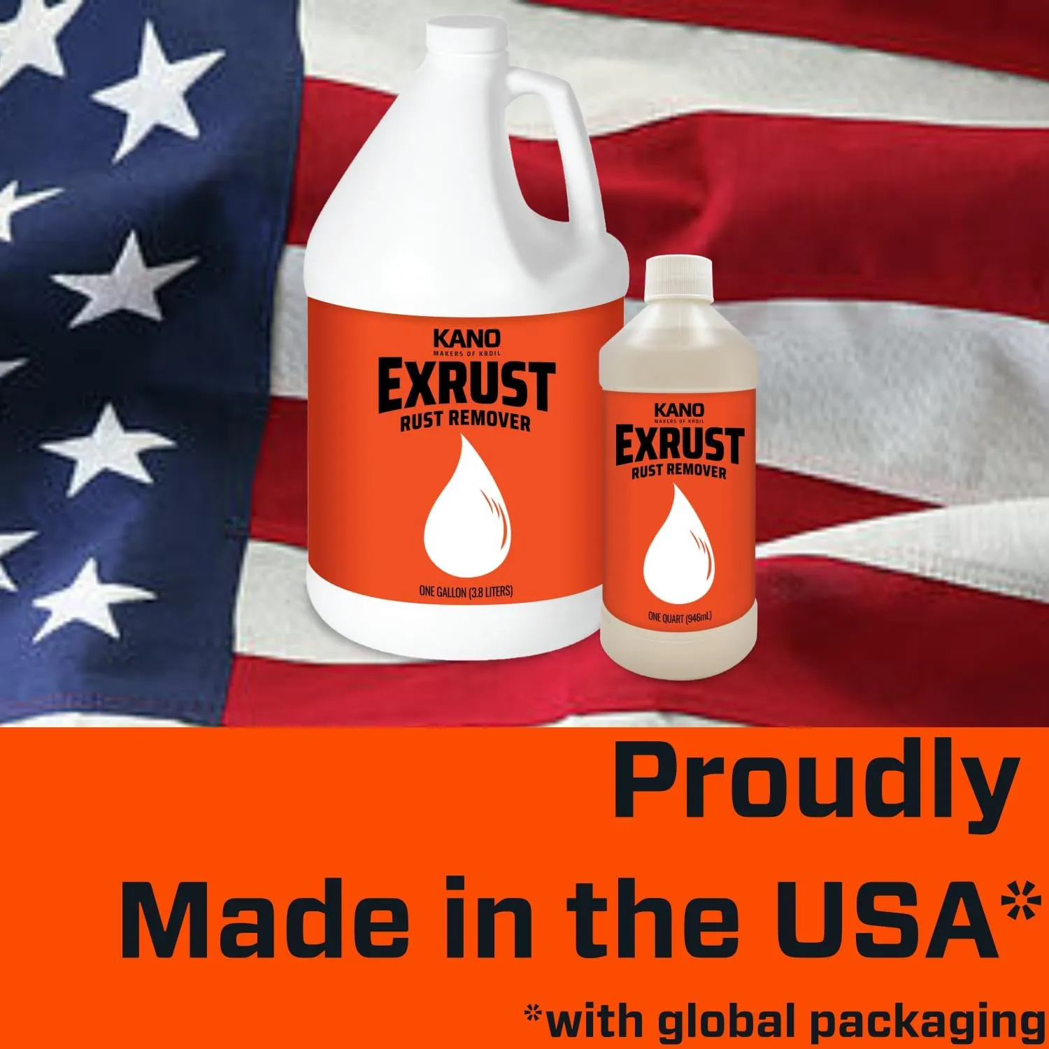 KROIL Kano Exrust Industrial Strength Rust Remover (Liquid-16oz Bottle-Single) | Penetrating Rust Removal for Steel, Stainless Steel, Wrought Iron, Cast Iron, Sheet Metal, Car, Automotive (EX161)