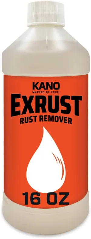 KROIL Kano Exrust Industrial Strength Rust Remover (Liquid-16oz Bottle-Single) | Penetrating Rust Removal for Steel, Stainless Steel, Wrought Iron, Cast Iron, Sheet Metal, Car, Automotive (EX161)