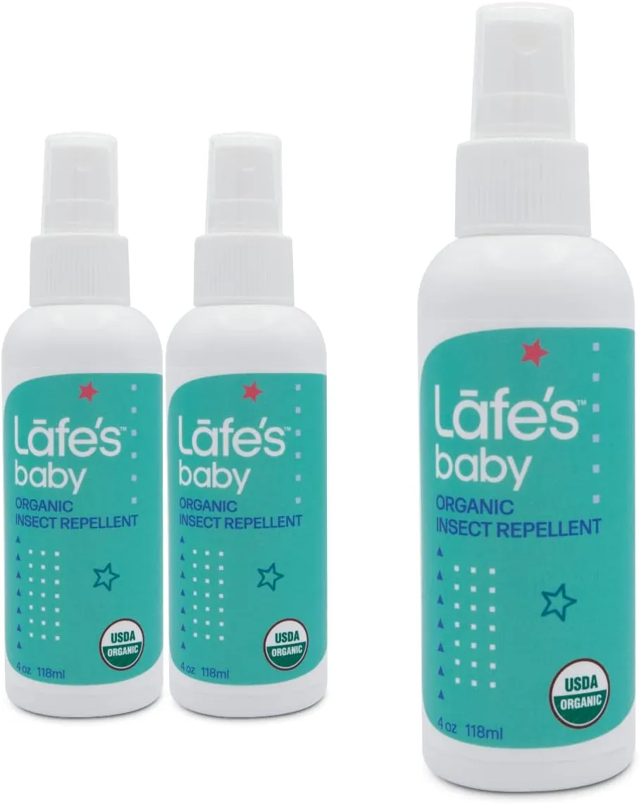 Lafe's | DEET Free - Insect Repellent | No Alcohol, Chemical Free & All Natural (Baby - 3 Pack)