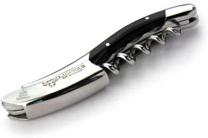 Laguiole En Aubrac Sommelier Waiter's Corkscrew, Buffalo Horn Handle, Wine Opener With Foil Cutter & Bottle Opener, Stainless Steel Shiny Bolsters