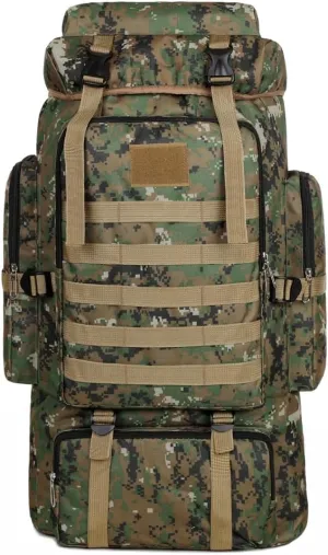 Large Capacity Hiking Backpack Outdoor Camping Rucksack Canvas Trekking Backpack