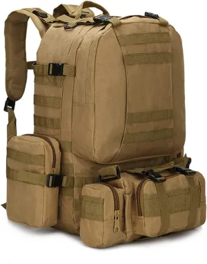 Large Capacity Hiking pack for Outdoor Travel & Camping, Adjustable Straps, Multi-Compartment Pack