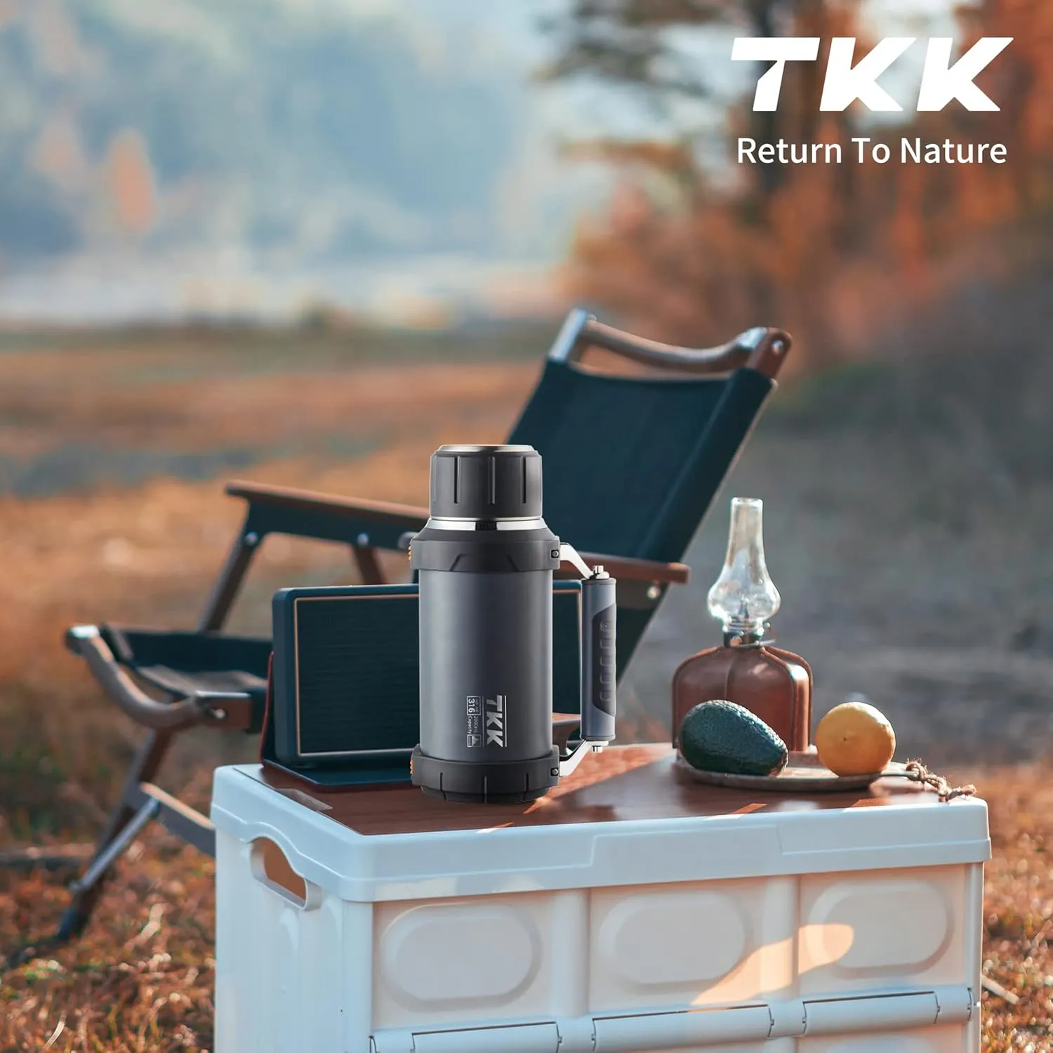 Large Coffee Thermoses for Hot Drinks Stainless Steel Thermoses 2QT 64oz Vacuum Insulated Bottle With Cup Handle Keeps Liquids Hot And Cold For Up To 24 For Outdoor Gathering Camping