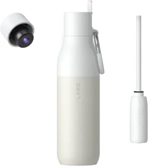 LARQ 25oz Flip Top Bottle, Granite White   PureVis Cap   Filter Straw Bundle