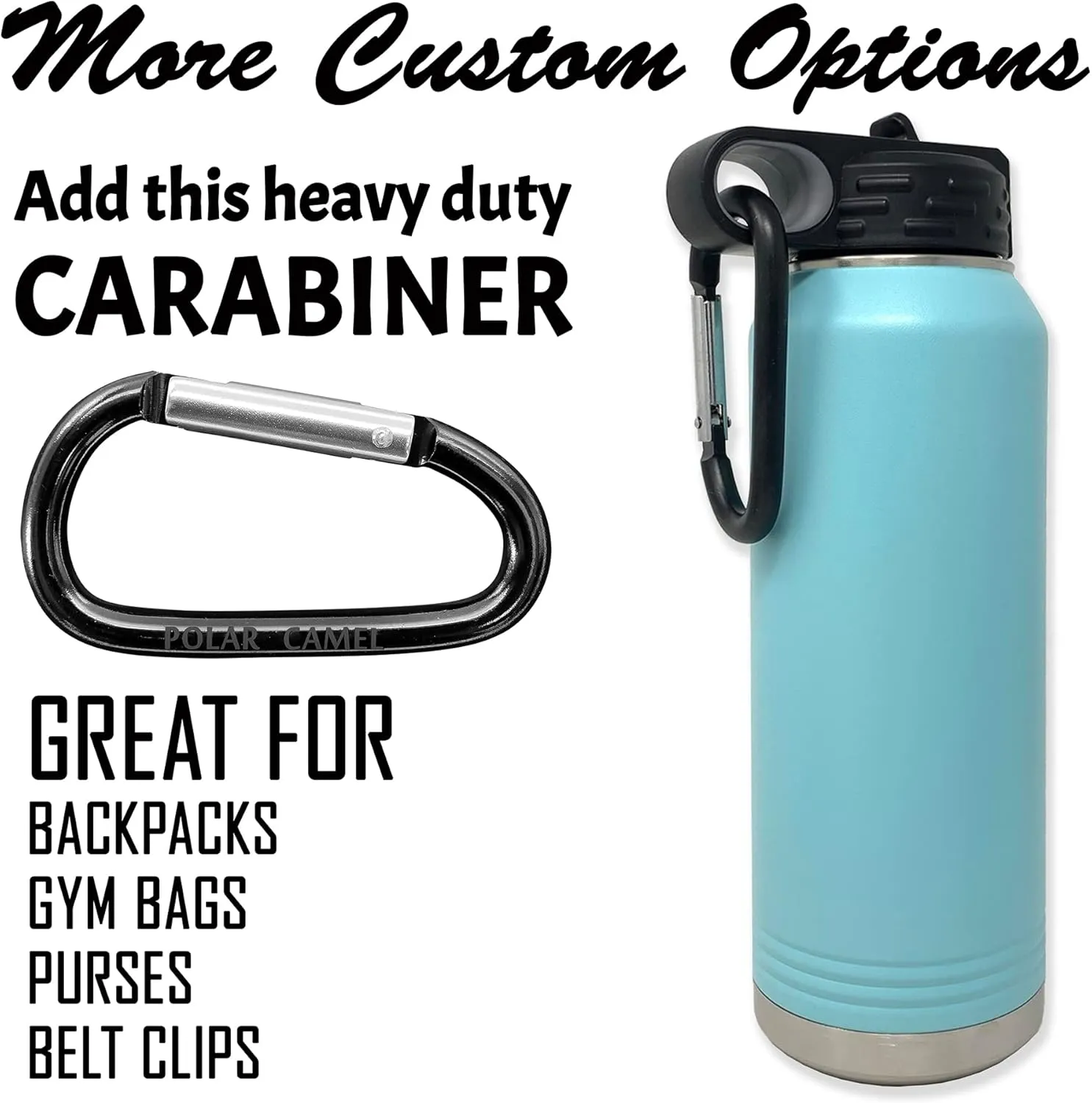 LaserGram Personalized Water Bottle, Great White Shark, Stainless Steel Double Wall Vacuum Insulated with Flip Top Straw, Custom Engraved Gift (40oz / 1180ml Gray)
