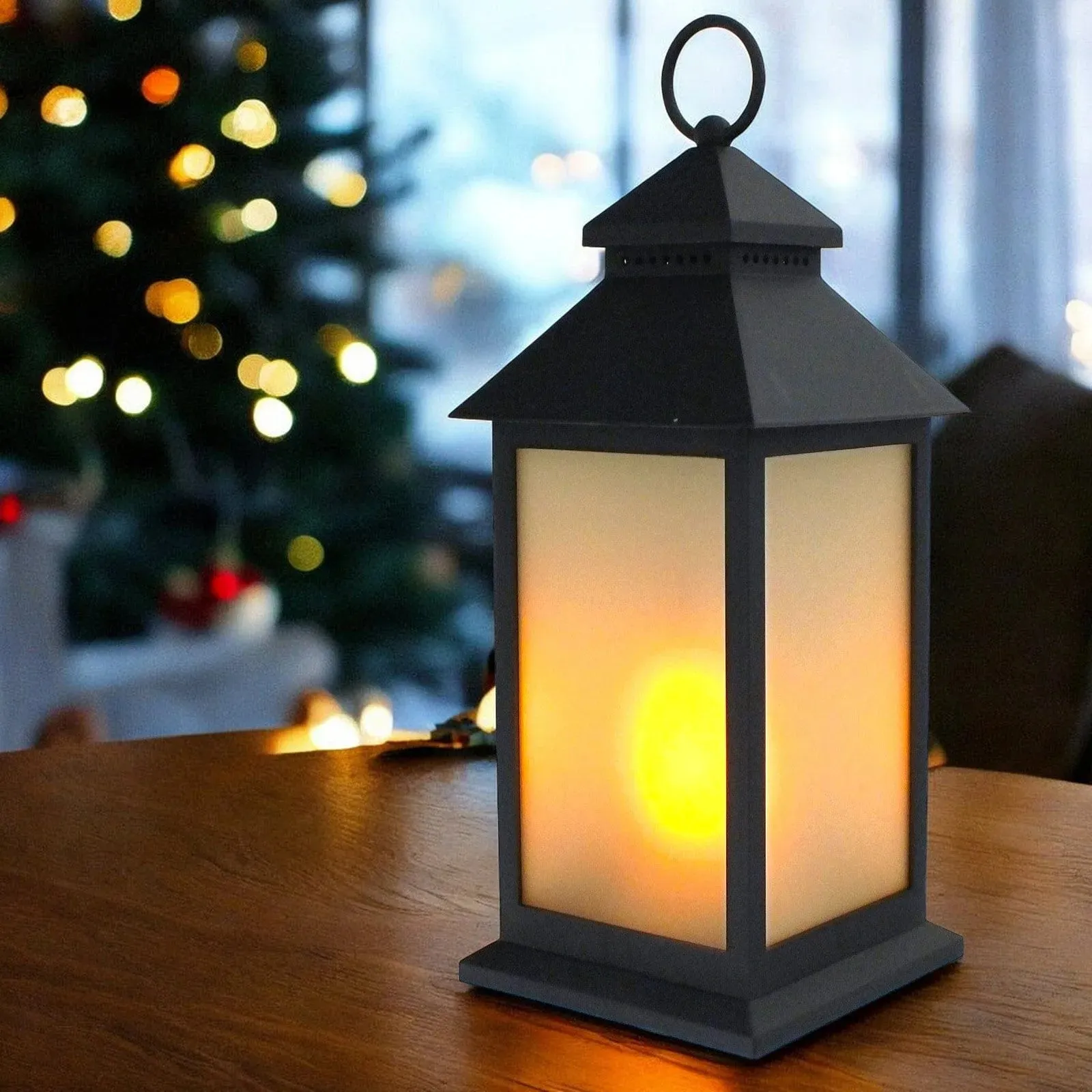 LED Candle Lantern Dancing Flickering Flame Effect Battery Powered with Off Timer