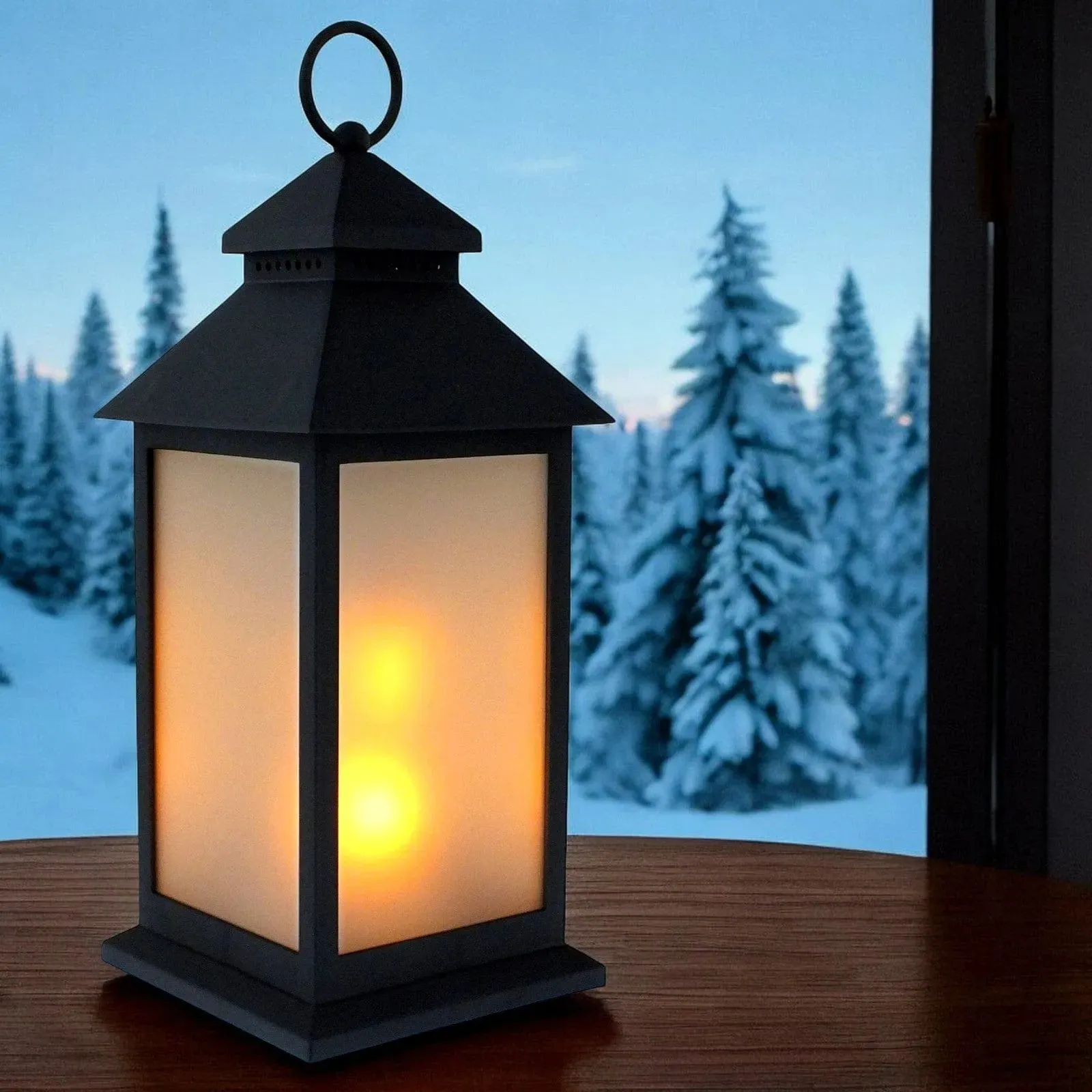 LED Candle Lantern Dancing Flickering Flame Effect Battery Powered with Off Timer