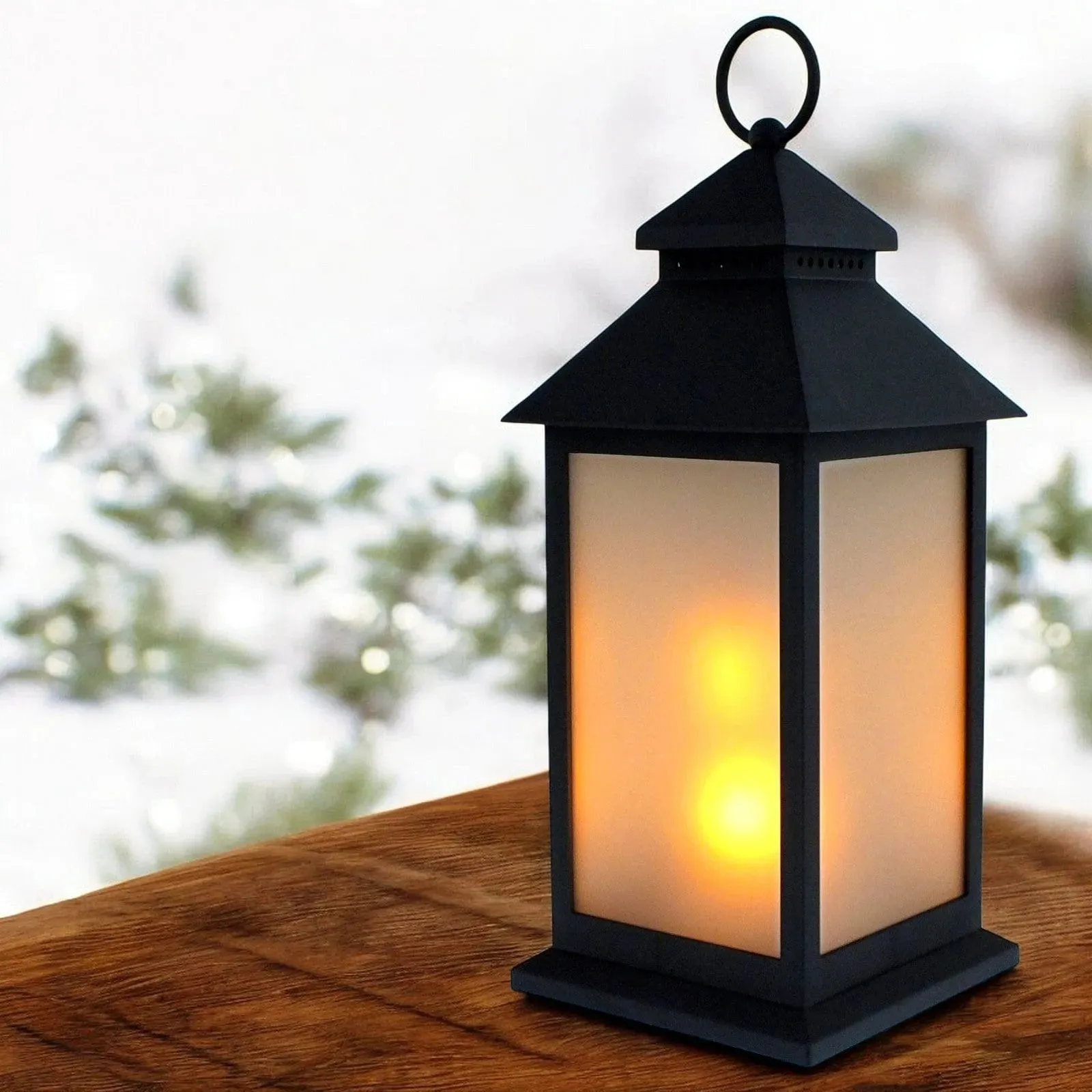 LED Candle Lantern Dancing Flickering Flame Effect Battery Powered with Off Timer