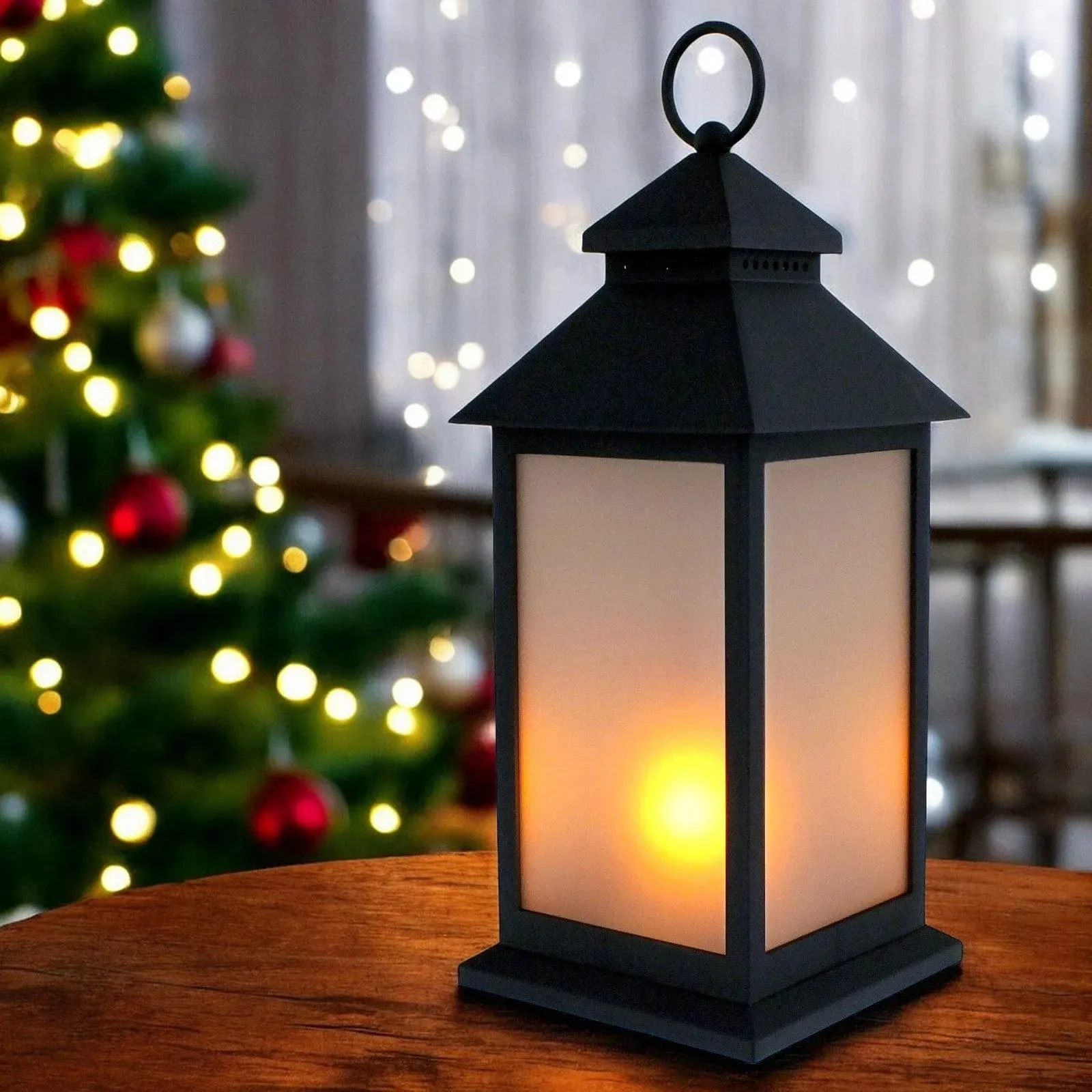 LED Candle Lantern Dancing Flickering Flame Effect Battery Powered with Off Timer