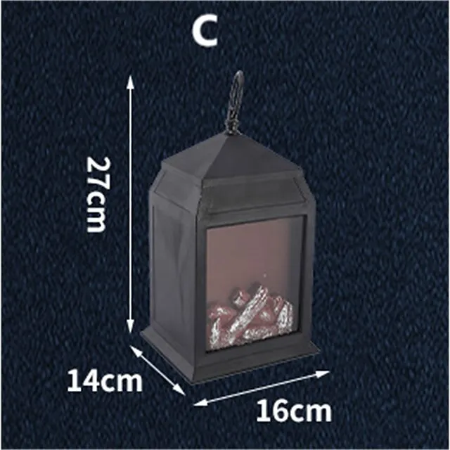 LED Flame Lantern Dynamic Lamp Simulation Fireplace Flame Night Light USB Battery Powered For Living Room Decor Halloween Classy