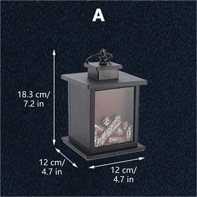 LED Flame Lantern Dynamic Lamp Simulation Fireplace Flame Night Light USB Battery Powered For Living Room Decor Halloween Classy