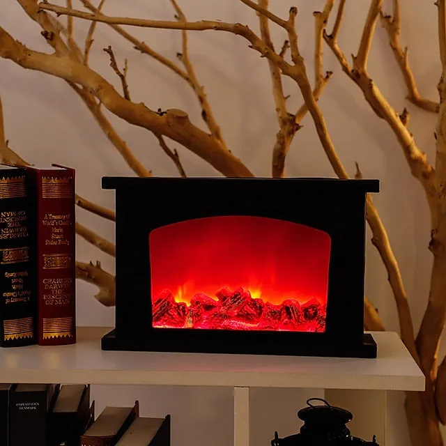 LED Flame Lantern Dynamic Lamp Simulation Fireplace Flame Night Light USB Battery Powered For Living Room Decor Halloween Classy