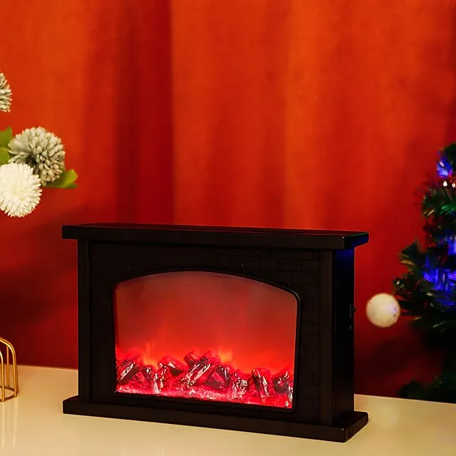 LED Flame Lantern Dynamic Lamp Simulation Fireplace Flame Night Light USB Battery Powered For Living Room Decor Halloween Classy
