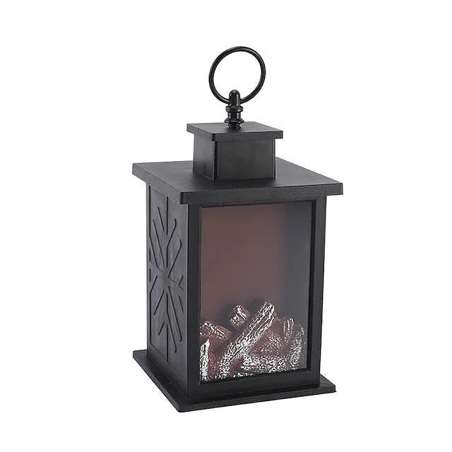 LED Flame Lantern Dynamic Lamp Simulation Fireplace Flame Night Light USB Battery Powered For Living Room Decor Halloween Classy