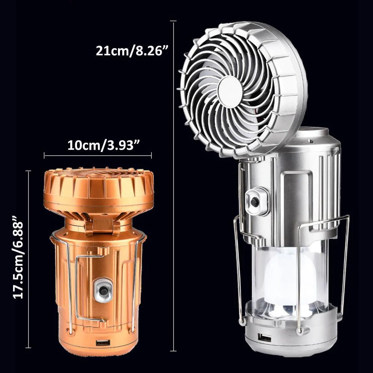 LED Tent Light 2 In 1 Camping Ceiling Fan Light Hanging Tent Lamp Lantern Outdoor Tent Light Fan
