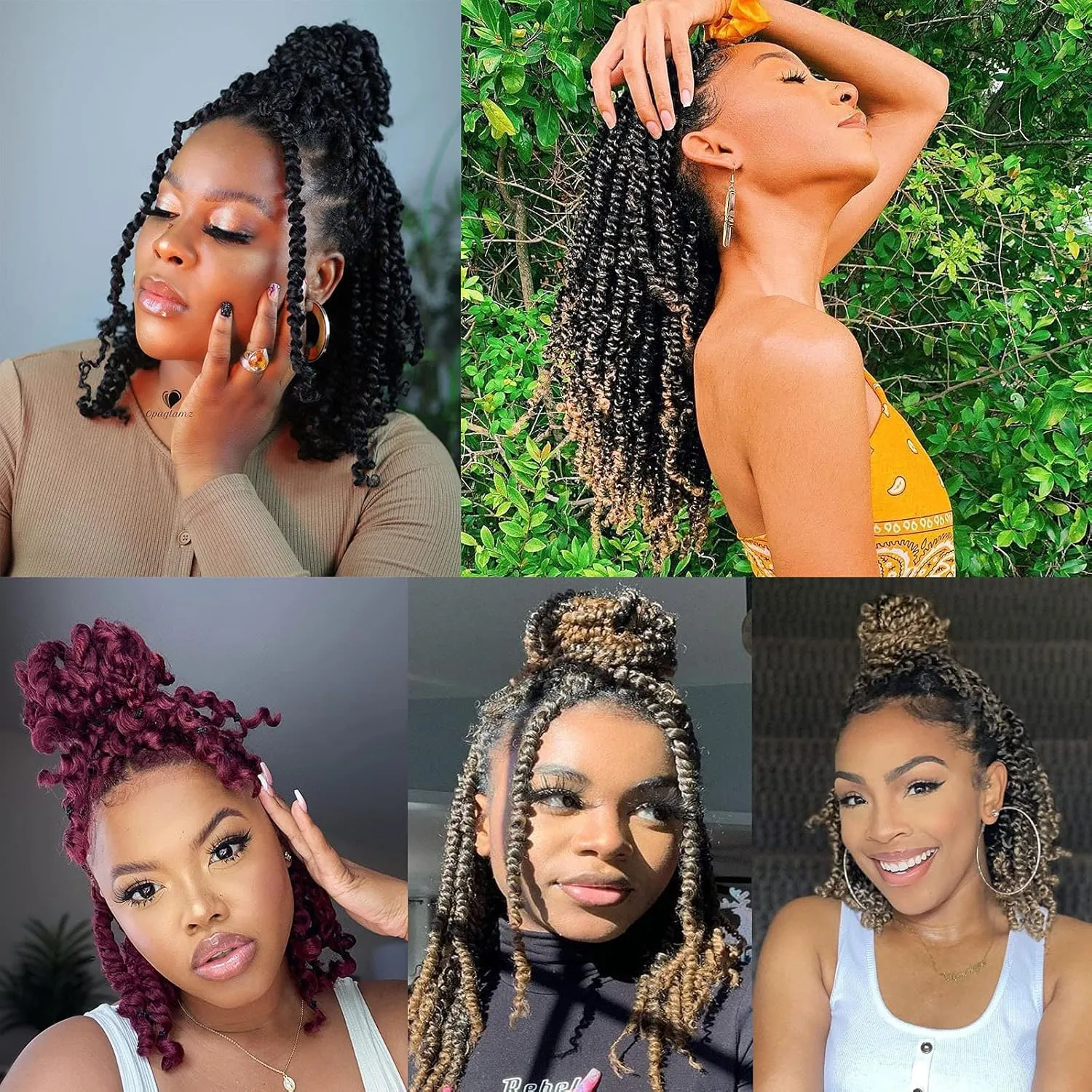 Leeven 8 Packs Pre Twisted Passion Twist Crochet Hair 10 Inch 3 Tone Ombre Blonde Pre Looped Shoulder Length Bomb Twists Bohemian Synthetic Braiding Hair Extensions for Women 12Strands/Pack #1B/27/613
