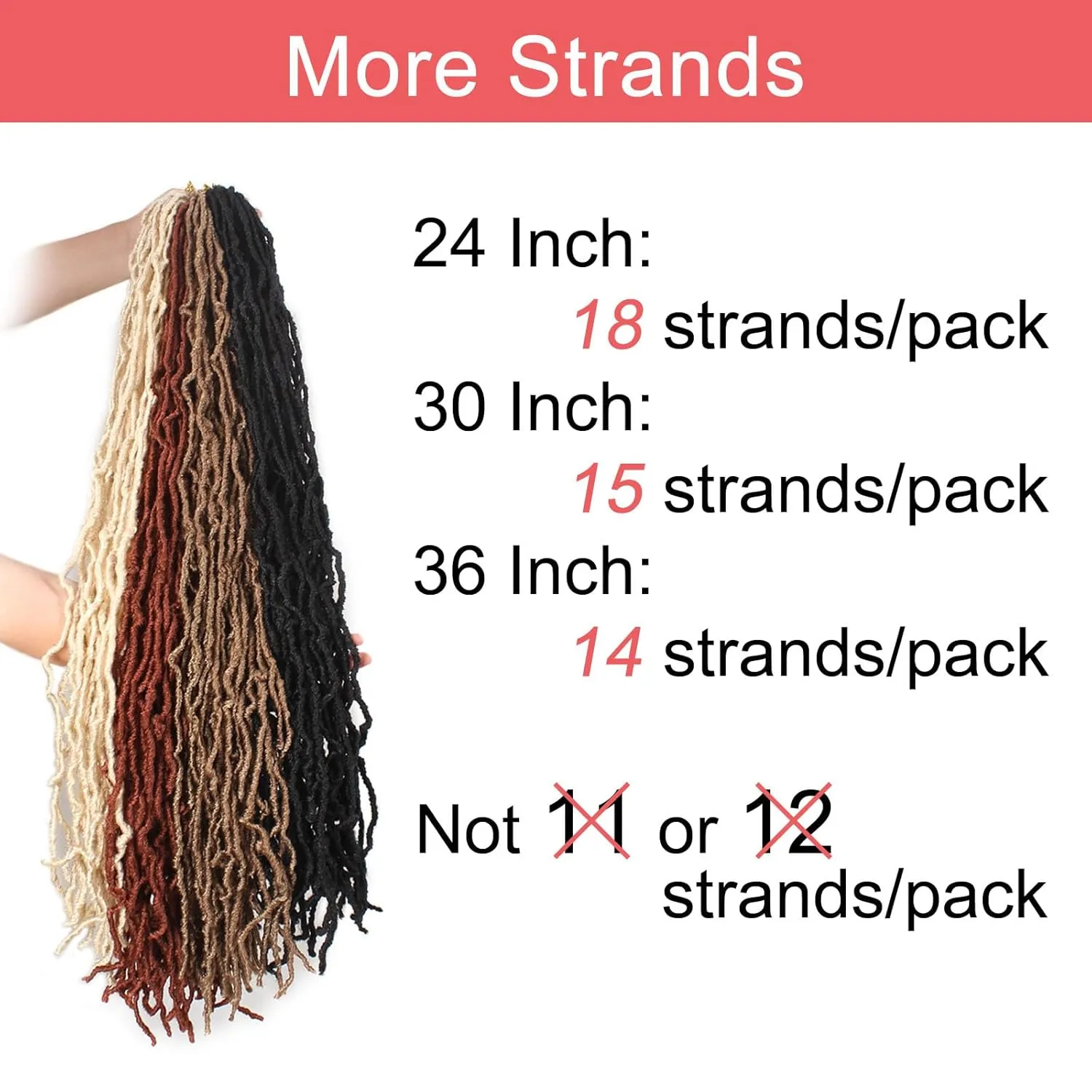 Leeven New Faux Locs Crochet Braids Hair 36 Inch Ginger Distressed Soft Locs Long Goddess Locs 3 Packs Copper Red Pre Looped Extended Locs For Women Curly Wavy Afro Roots Synthetic Hair #350