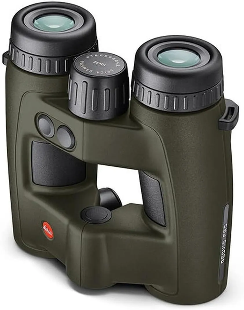 LEICA Geovid Pro 32 Rugged Compact Ergonomic Lightweight Weather-Proof Rangefinder Binoculars for Outdoor, Hunting, Bird Watching, Travel, Olive Green, 10x32