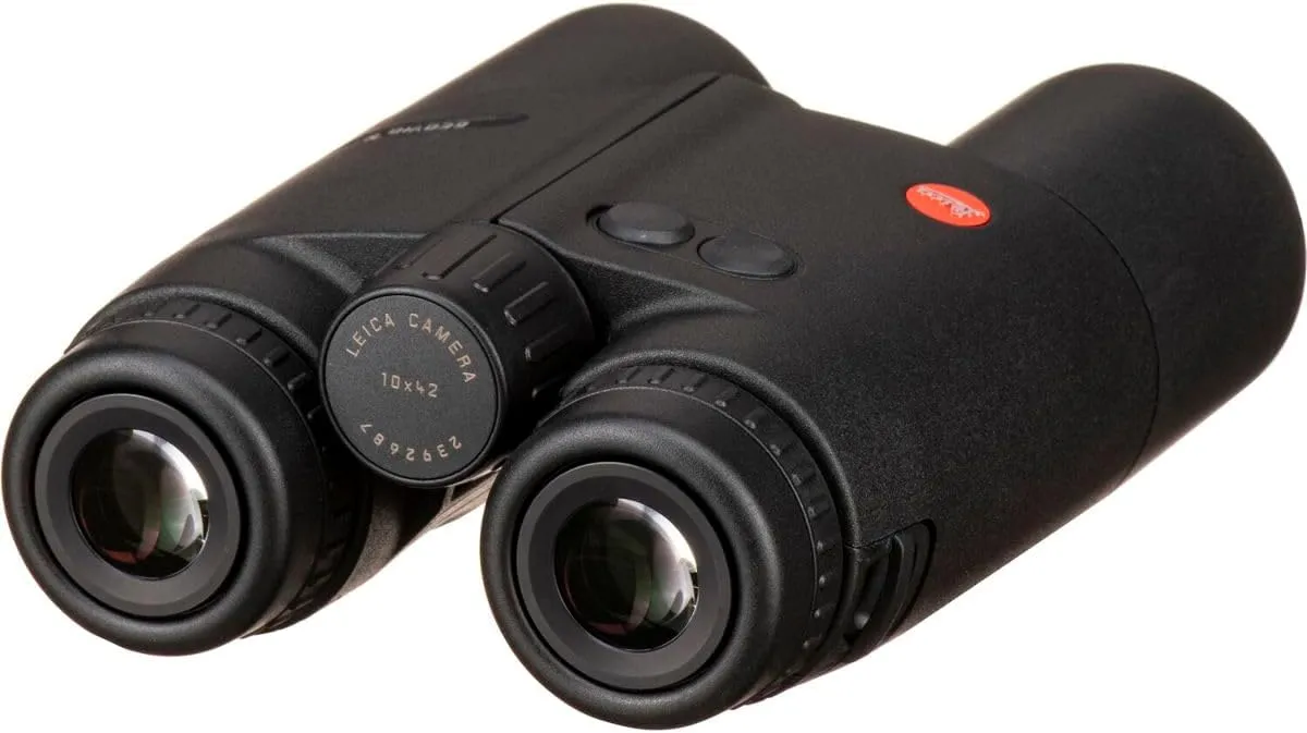 LEICA Geovid R Gen 2022 Compact Lightweight Hunting Bird Watching Rangefinder Binoculars with Carrying Strap Incuded, 10x42