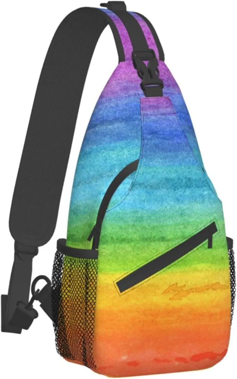 LGBT Gay Pride Sling Bag,Multipurpose Crossbody Backpack Shoulder Chest Bag for Women Men Travel Hiking Daypack
