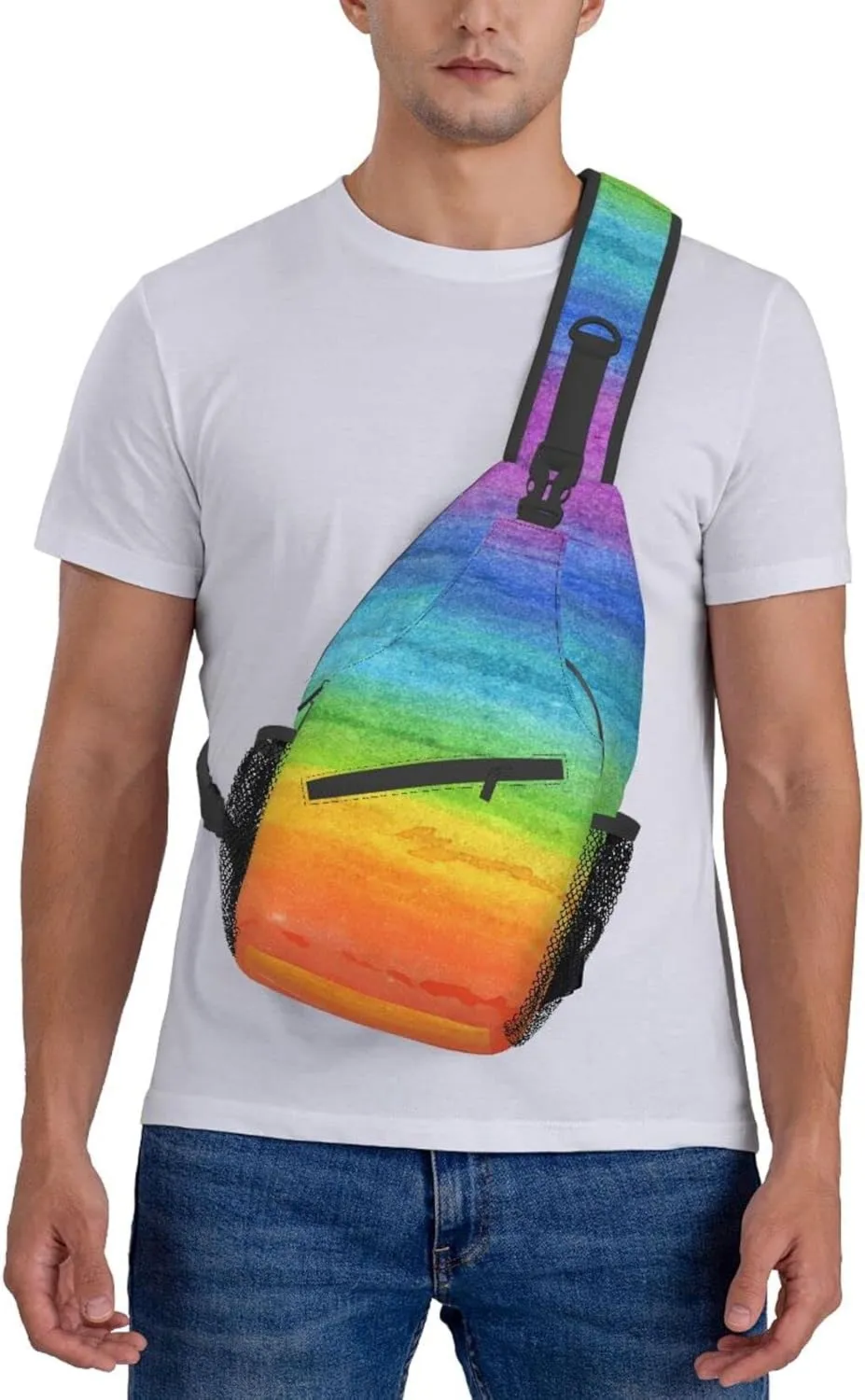LGBT Gay Pride Sling Bag,Multipurpose Crossbody Backpack Shoulder Chest Bag for Women Men Travel Hiking Daypack