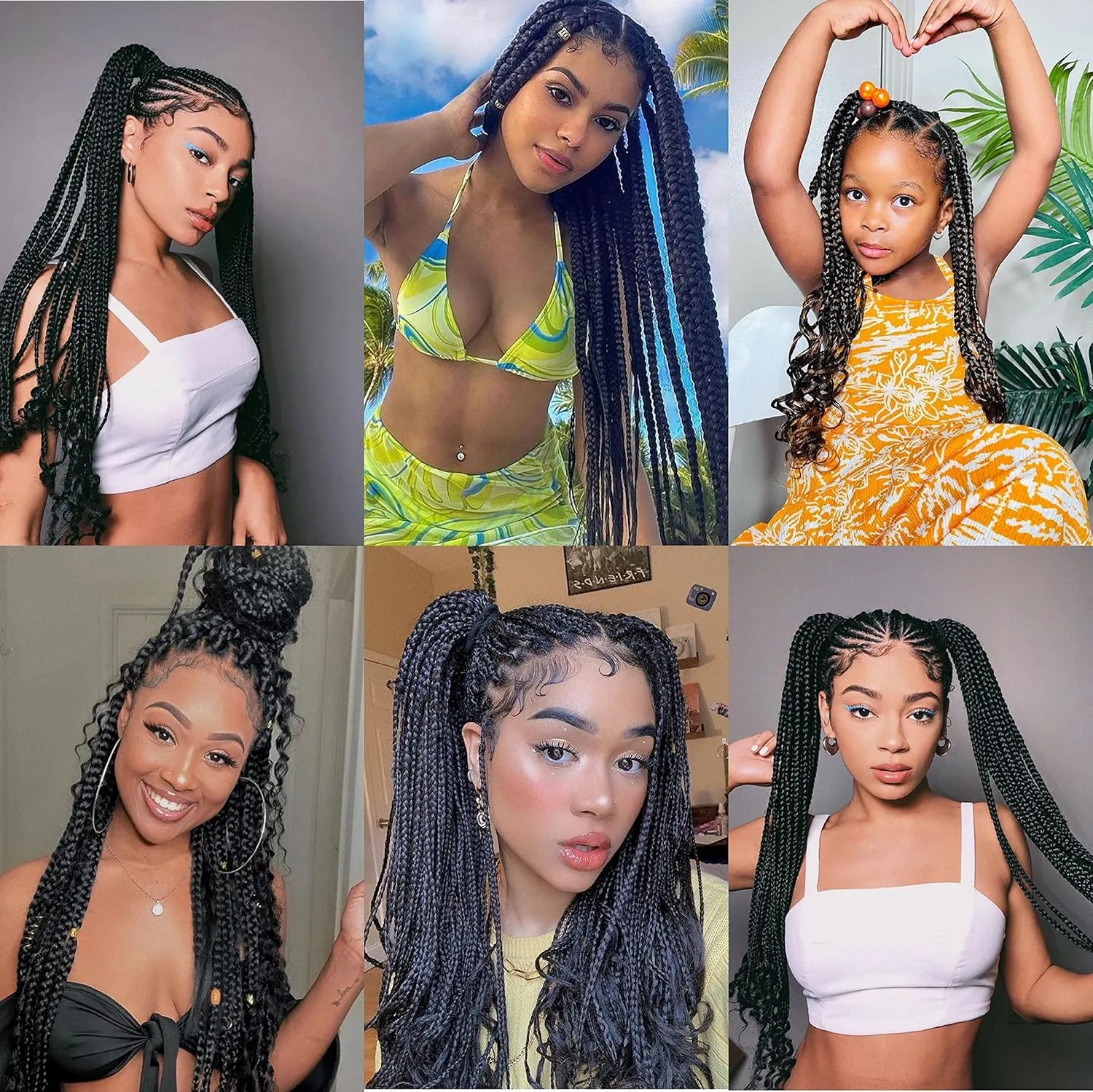 Liang Dian Pre Stretched Braiding Hair Natural Black 30 Inch 8 Packs Synthetic Crochet Braids Hot Water Setting Professional Soft Yaki Texture Synthetic Hair Extensions(1B)