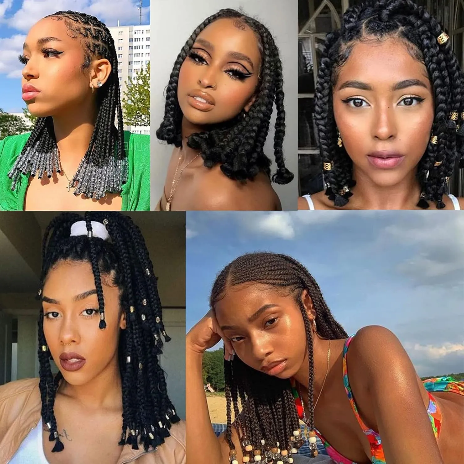Liang Dian Pre Stretched Braiding Hair Ombre 16 Inch 8 Packs Synthetic Crochet Braids Hot Water Setting Professional Soft Yaki Texture Synthetic Hair Extensions(16 Inch 1B)