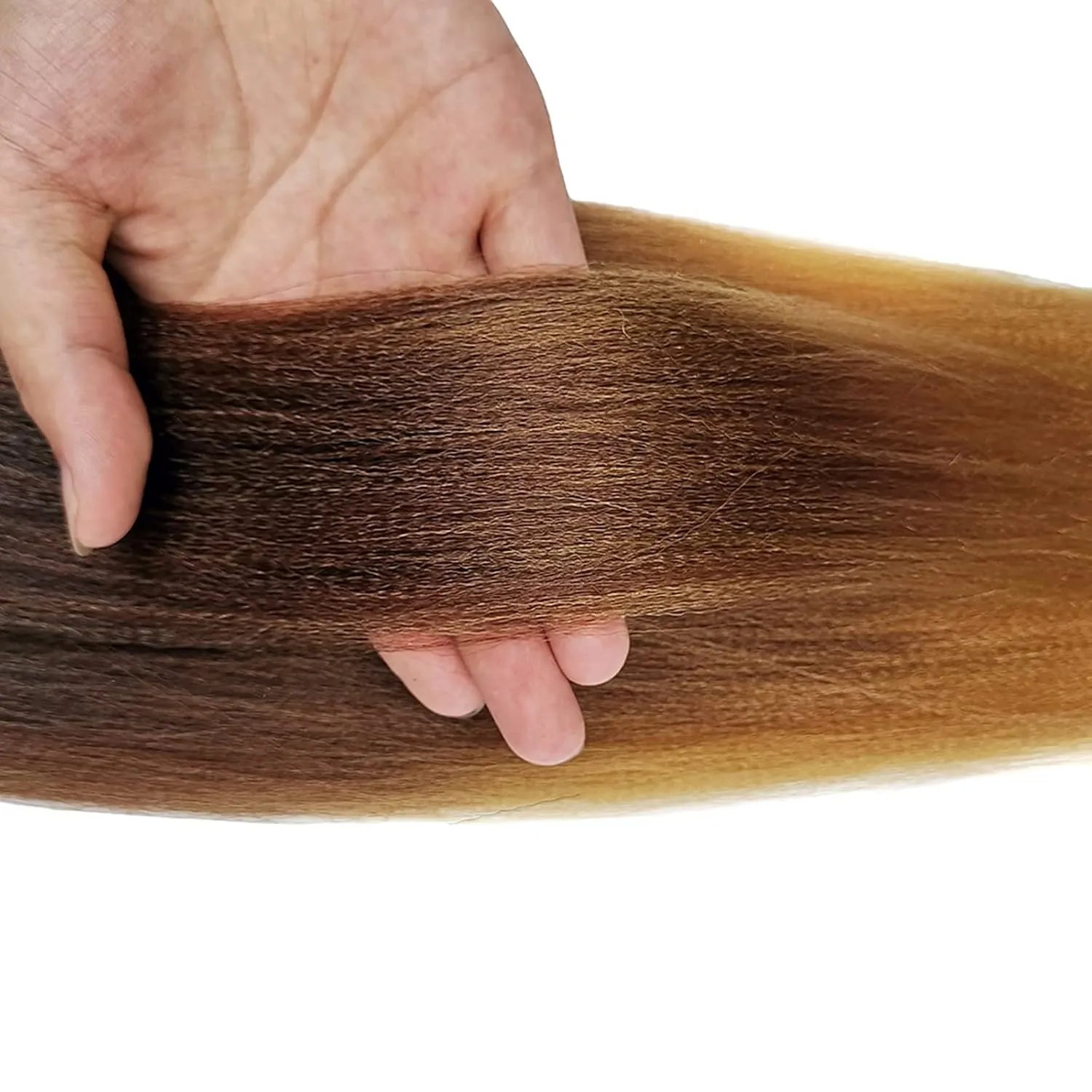 Liang Dian Pre Stretched Braiding Hair Ombre 26 Inch 8 Packs Synthetic Crochet Braids Hot Water Setting Professional Soft Yaki Texture Synthetic Hair Extensions(1B/30/27)