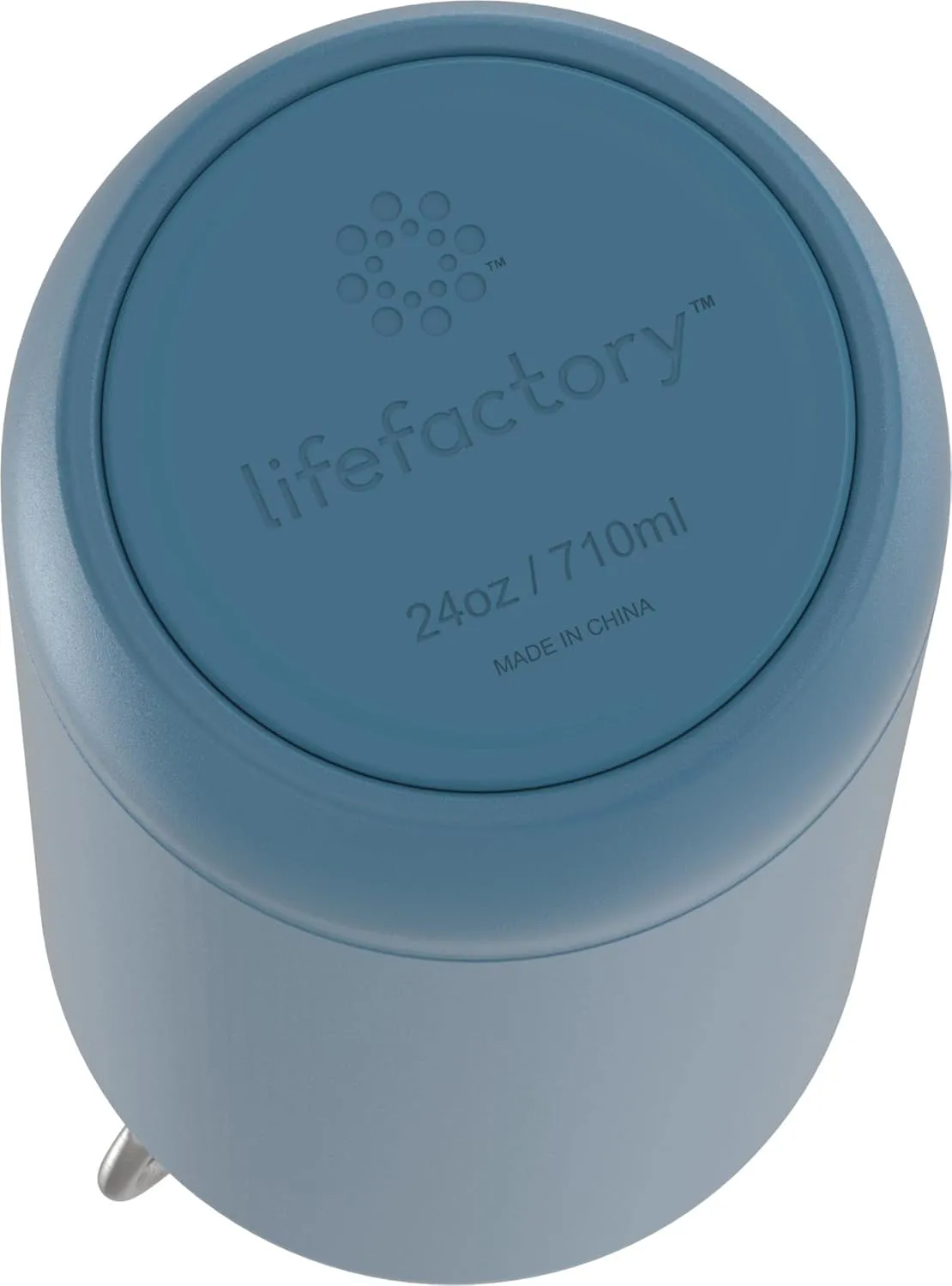 LIfeFactory Stainless Steel Vacuum-Insulated Sport Bottle, 24 Ounce, Dark Denim
