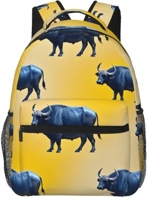 Lightweight Daypack Backpack for Trekking Work Running - Big Capacity Multipurpose Anti-Theft Bookbag, Cute Highland Cattle Art Business Computer Bag
