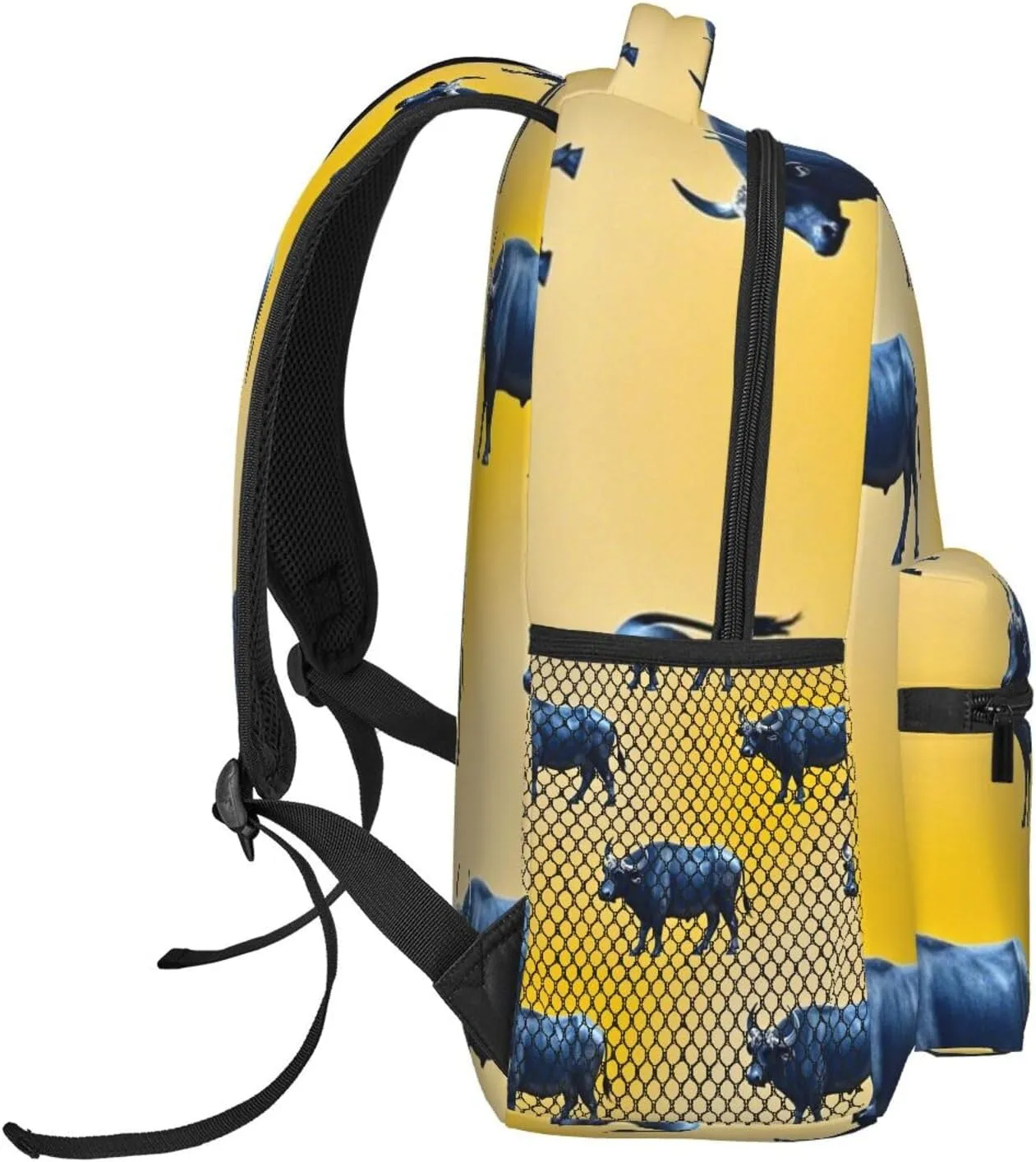 Lightweight Daypack Backpack for Trekking Work Running - Big Capacity Multipurpose Anti-Theft Bookbag, Cute Highland Cattle Art Business Computer Bag