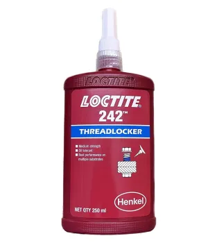 Loctite 24241 Blue 242 Medium Strength Threadlocker, 250 mL Bottle