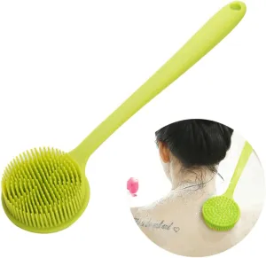 Long Handle Bath Brush Silicone Shower Brush for Body Scrub Back Brush Massage Nubs Exfoliating Skin Care for Family