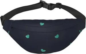 Lovely Blue Background Men'S And Women'S Waist Pack, Crossbody Bag With Adjustable Belt For Running, Traveling, Sports, Hiking