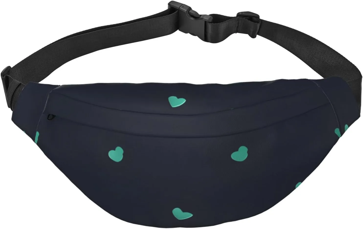 Lovely Blue Background Men'S And Women'S Waist Pack, Crossbody Bag With Adjustable Belt For Running, Traveling, Sports, Hiking