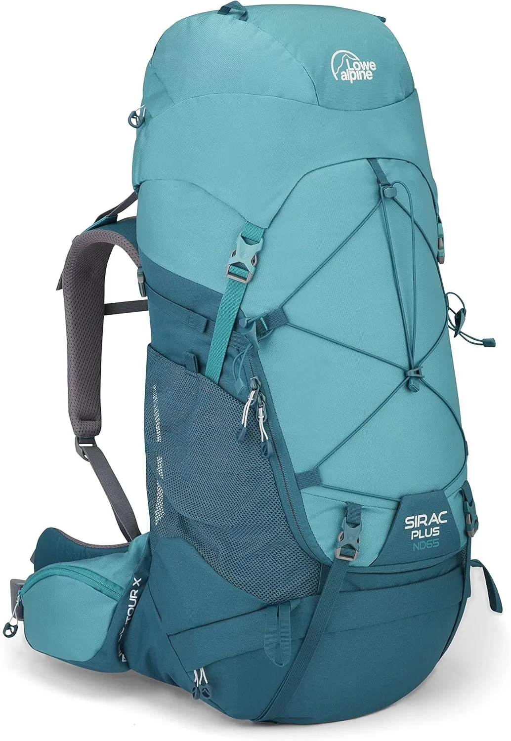 Lowe Alpine Women's Sirac Plus ND65L Trekking Pack, Sagano Green, Small-Medium