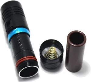 Lumen Dive Light LED Scuba Diver Diving Flashlight 100M 3800 Lumens L2 LED Torch Waterproof Lantern Lanterna Camping Fishing High Bright Flashlight (Battery Type : White Light Body Color : BIack)