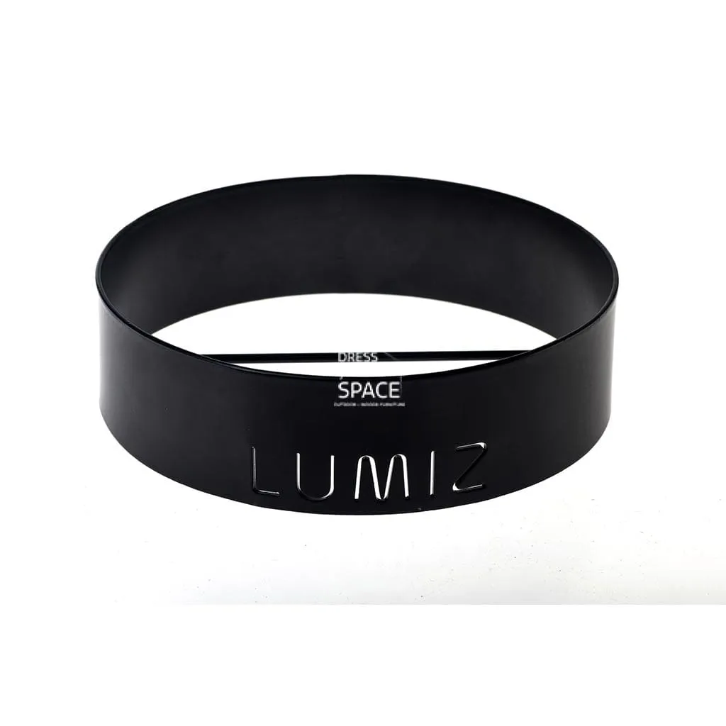 LUMIZ Large Metal Ring Black