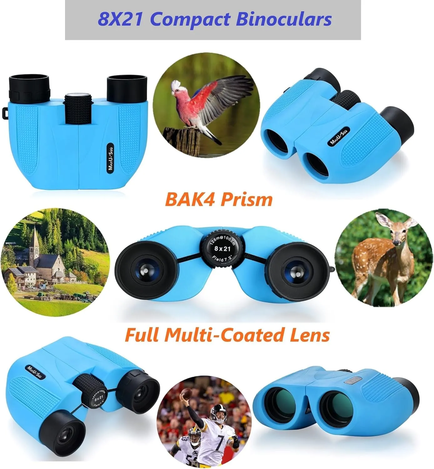 Lunar Telescope for Kids and Astronomy Beginners, Refractor Telescope with Finder Scope and 3 Eyepieces, Travel Telescope with Compact HD Binoculars for Moon Viewing Bird Watching Sightseeing