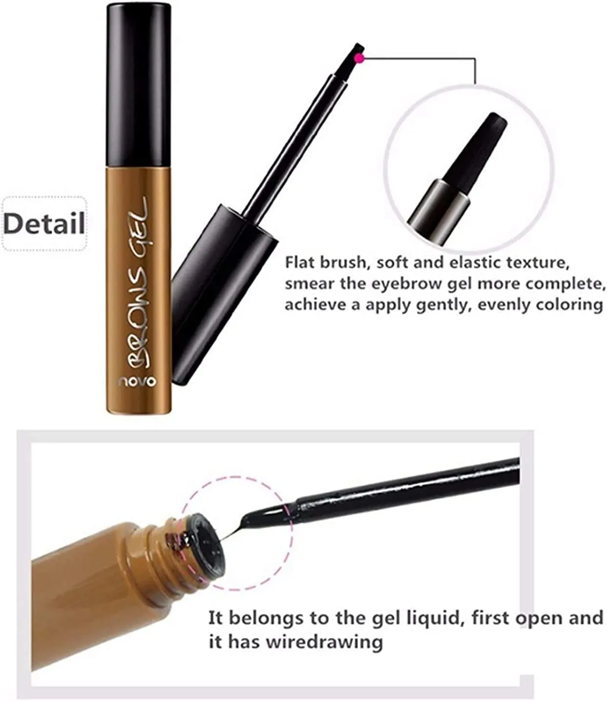 Lushadows Brow Tattoo Tint Gel Peel Off, Brow Tattoo Gel Tint, Semi-Persistent Tearing Eyebrow Glue Makeup Gel Peel Off Tint (3 Colors)