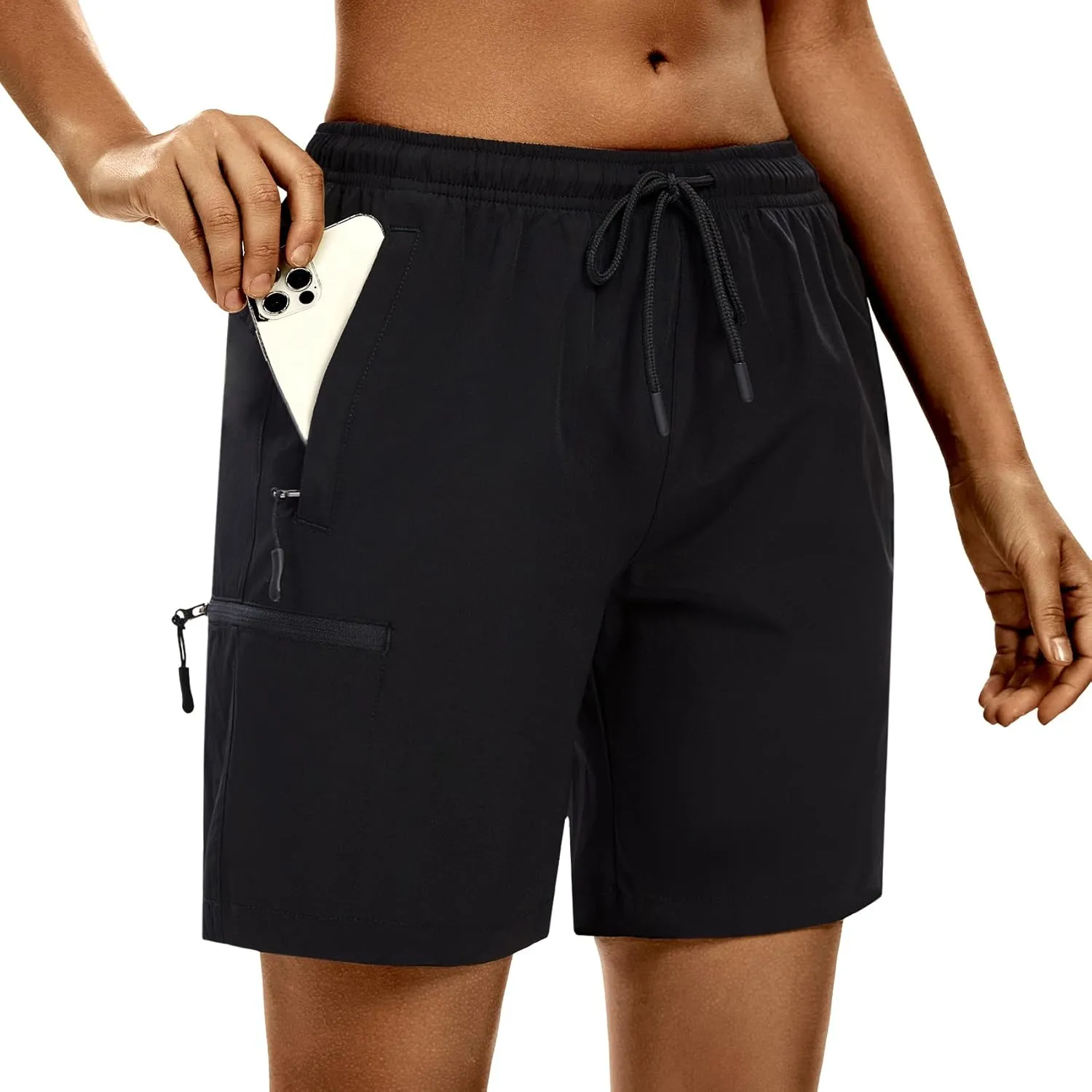 LXNMGO Women's 7" Hiking Shorts Quick Dry Lightweight Cargo Pockets Outdoor Summer Golf Athletic Shorts for Women