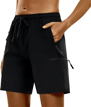 LXNMGO Women's 7" Hiking Shorts Quick Dry Lightweight Cargo Pockets Outdoor Summer Golf Athletic Shorts for Women