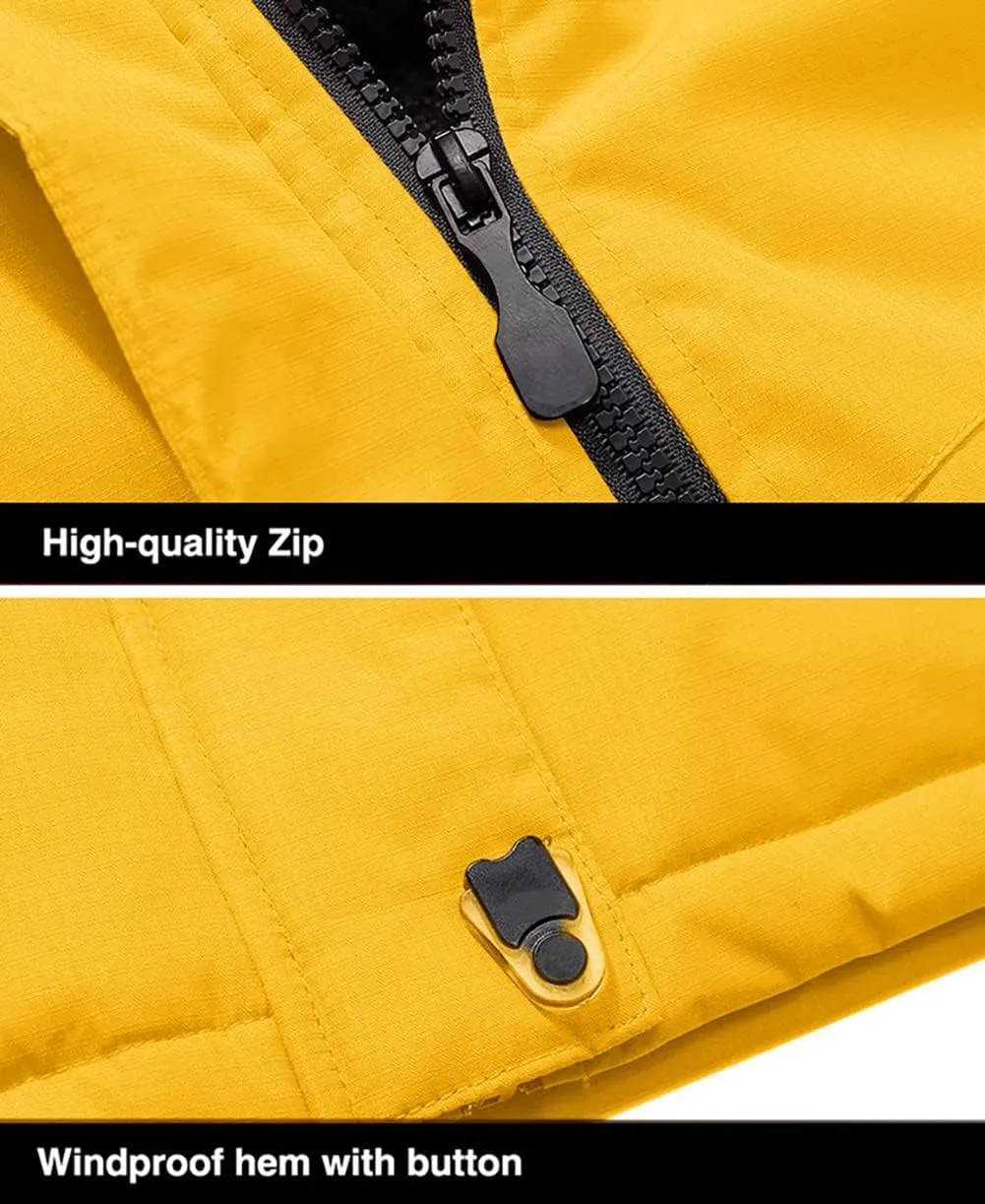 MAGCOMSEN Men's Winter Coats Water Resistant Ski Snow Jacket Warm Fleece Jacket Parka Raincoats With Multi-Pockets