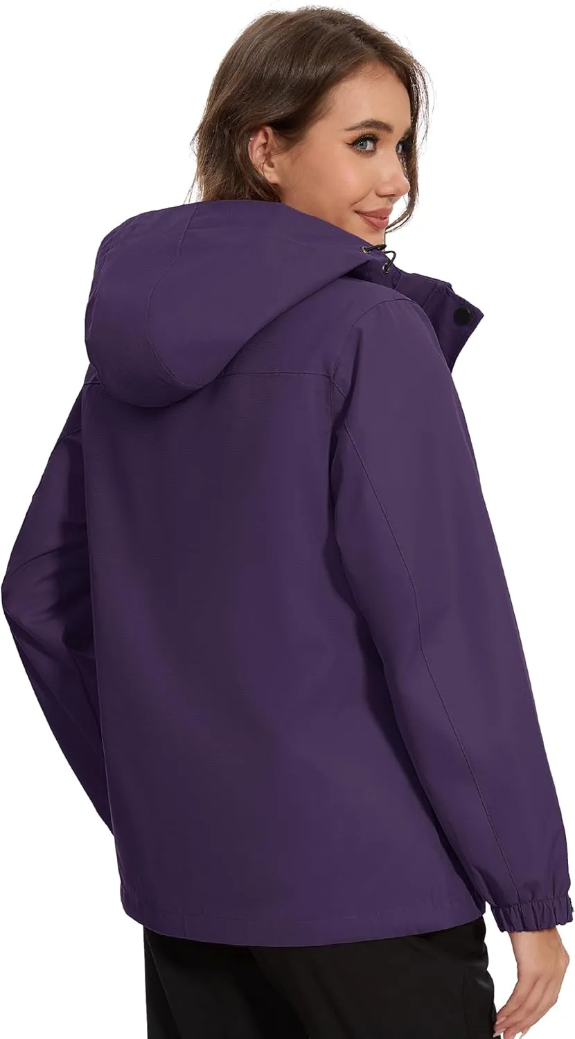 MAGCOMSEN Women's 3 in 1 Ski Jacket Water Resistant Winter Snow Coat Warm Fleece Lined Windproof Hiking Rain Outwear