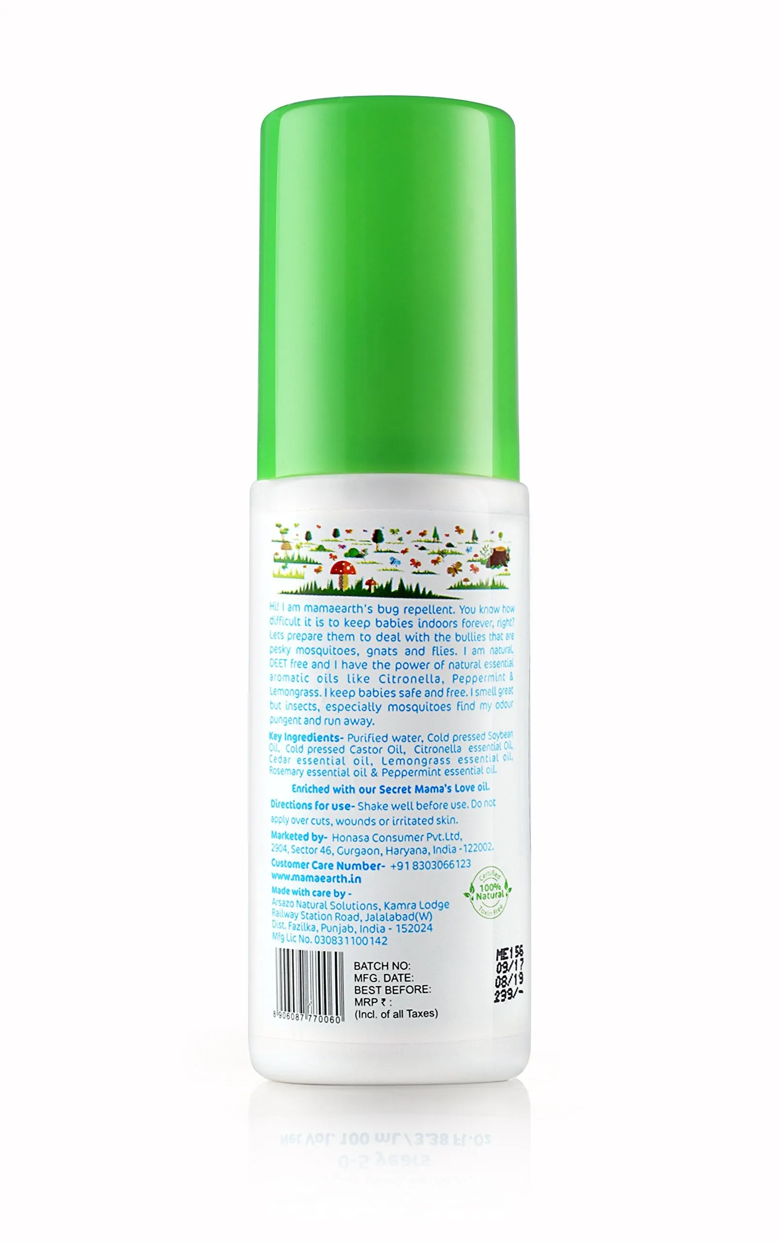 Mamaearth Natural Repellent Mosquito Patches for Babies, White, 24 Patchesand Natural Insect Repellent for Babies (100 ml)