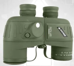 Marine Binoculars 10X50 HD Powerful Waterproof Telescope with Compass Ranging Paul Prism System Broadband Green Film (Green)