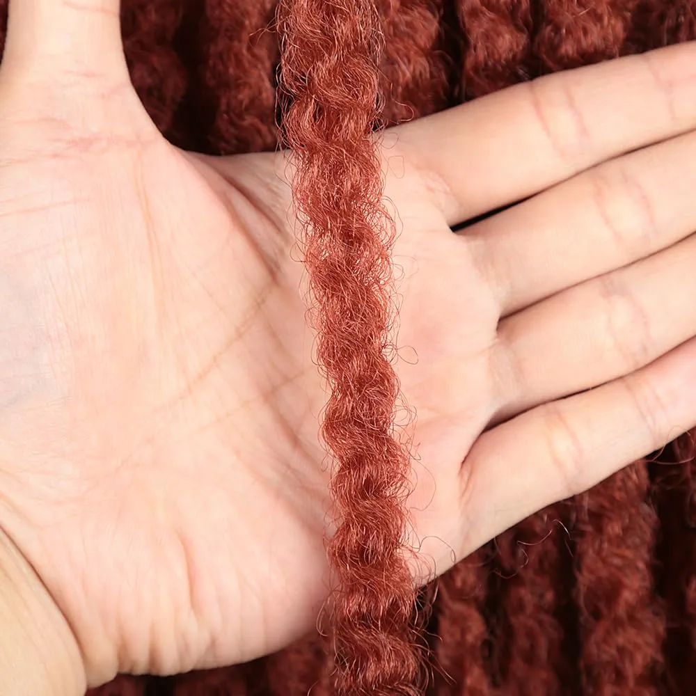 Marley Twist Braiding Hair 18 Inch 8 Packs Ginger Marley Twist Hair Cuban Twist Hair Springy Afro Kinky Twist Crochet Hair Synthetic Kinky Twist Braids Hair Extension (350#, 18inch 8packs)